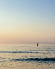 Sun setting over the Baltic sea during the late Autumn and early Spring season. 
