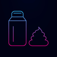 Shaving cream and shave foam nolan icon. Simple thin line, outline vector of bathroom icons for ui and ux, website or mobile application