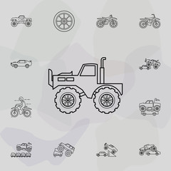 Truck bigfoot car icon. Bigfoot car icons universal set for web and mobile © gunayaliyeva