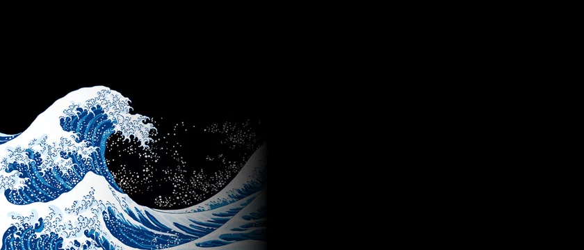 葛飾北斎 浮世絵 神奈川沖浪裏 Hokusai Ukiyo E ビックウェーブ 日本画の背景 Stock イラスト Adobe Stock