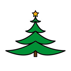 christmas tree on white background