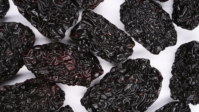 top view herb medicine DaZao or Jujubae Fructus or Common Jujube rotate and pause