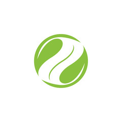 Ecology green vector icon logo illustration