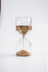 hourglass on white background