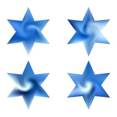 Kit of hexagram gradient backgrounds.