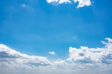 Blue sky with white clouds. Blue sky with copy space. © sai stock