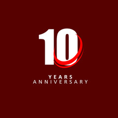 10 Year Anniversary Vector Template Design Illustration