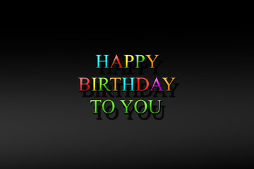 Vector illustration,Happy Birthday on white background.