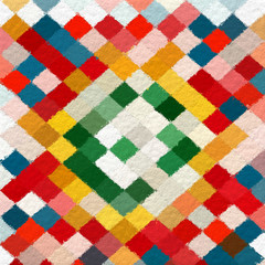 Abstract mosaic of pastel colored squares. geometric colorful pattern. Picture for creative wallpaper or design art work.