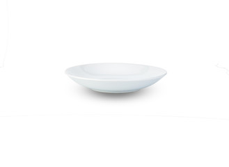 ceramic white plate isolated on white background