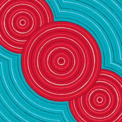 Riverbank abstract Aboriginal dot painting in vector format