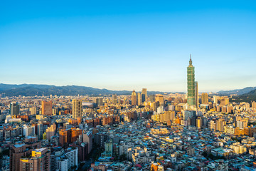 Naklejka premium Beautiful architecture building taipei city