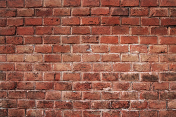 Fototapeta premium Red brick wall, background, texture