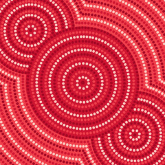 Riverbank abstract Aboriginal dot painting in vector format