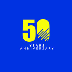 50 Year Anniversary Vector Template Design Illustration