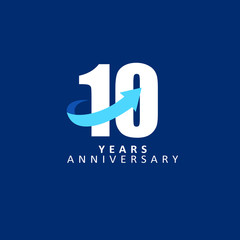 10 Year Anniversary Vector Template Design Illustration