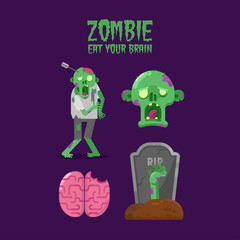 ZOMBIE FLAT ILLUSTRATION COLLECTION