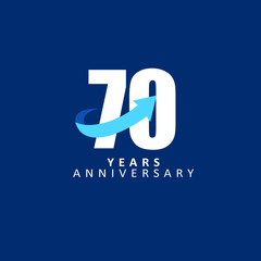 70 Year Anniversary Vector Template Design Illustration