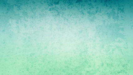 Blue green background with old white vintage grunge texture; abstract rough wall design with grungy paint spatter