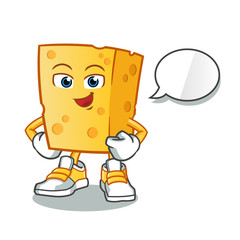 cheese talking mascot vector cartoon art illustration