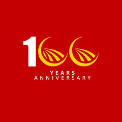 100 Year Anniversary Vector Template Design Illustration