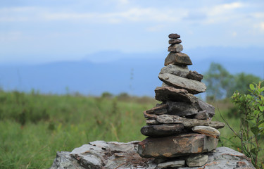 stone tower with nature view for make a wish 
