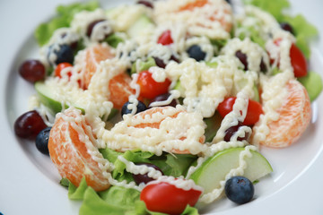close up view of salad 