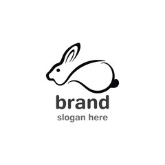 Rabbit Logo template vector icon illustration