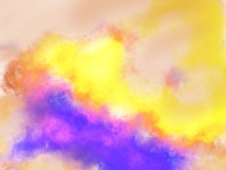 Watercolor paint like gradient background pastel ombre style. Iridescent template for brochure, banner, wallpaper, mobile screen. Neon hologram theme