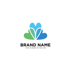 creative concept of modern design vector template heart