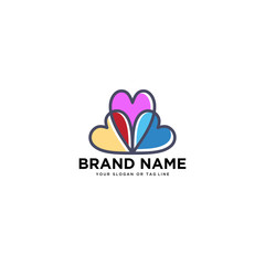 creative concept of modern design vector template heart