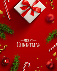Christmas background, banner, frame, header, background or greeting card design. Vector Illustration - 300267189