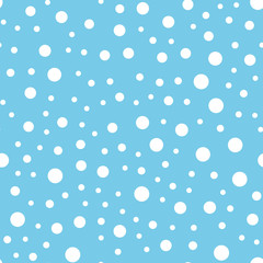 Snow falling seamless pattern. Christmas winter season texture.