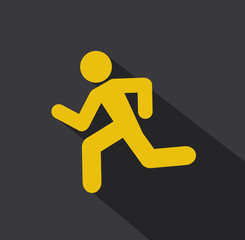 running man icon background