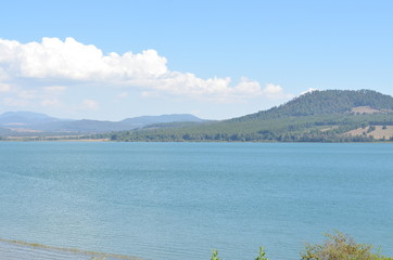 Vista del lago de Zirahuen en Michoacán 