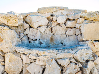 Stone water well in Mediterranean area