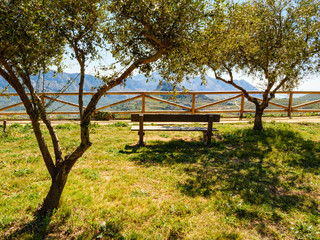 Rest area in mountains, Spain