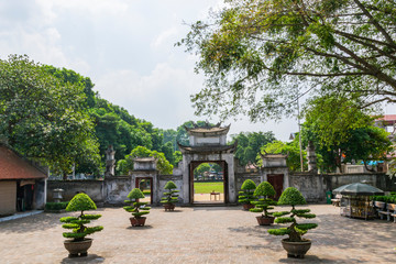 Beautiful scenery of Co Loa communal temple  in ancient Co Loa citadel, Vietnam. Co Loa was capital of Au Lac (old Vietnam), the country was founded by Thuc Phan (An Duong Vuong) about 2nd century BC.