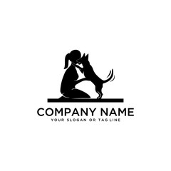 design logo ideas training dogs vector template