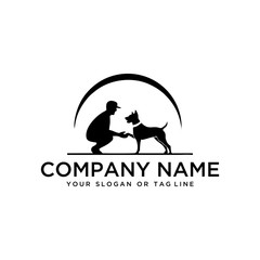 design logo ideas training dogs vector template
