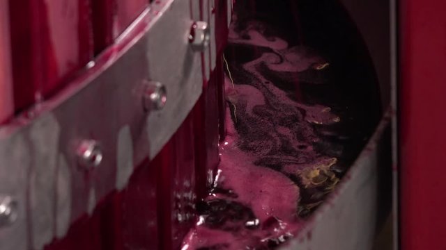 Wine mixing during fermentation process in barrel