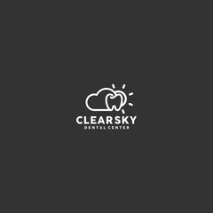 Dental Clear Sky Logo Template Concept