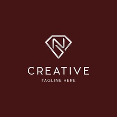 Letter N Diamond Luxury Creative Icon Logo Design Template Element Vector