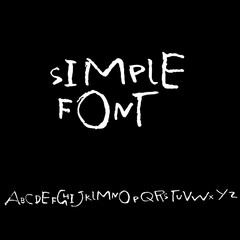 Hand drawn simple brush font. Modern brush lettering. Vector illustration.