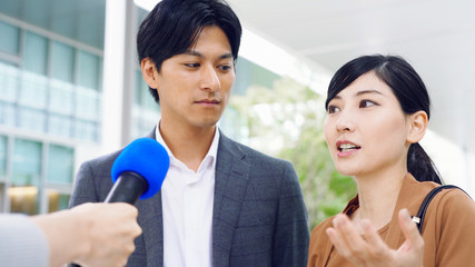 街頭インタビュー　カップル