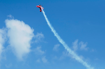 Red plane looping