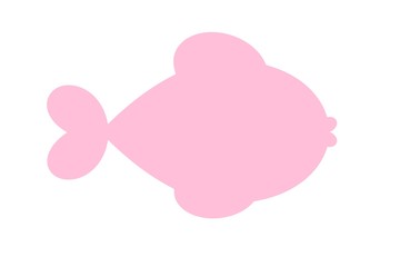 pin k fish  on white background
