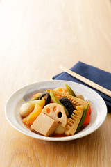 煮物　Nimono, Japanese cuisine,Vegetables stewed food.