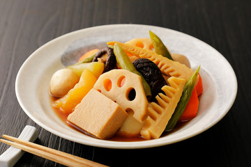 煮物　Nimono, Japanese cuisine,Vegetables stewed food.