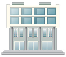 Science building on white background